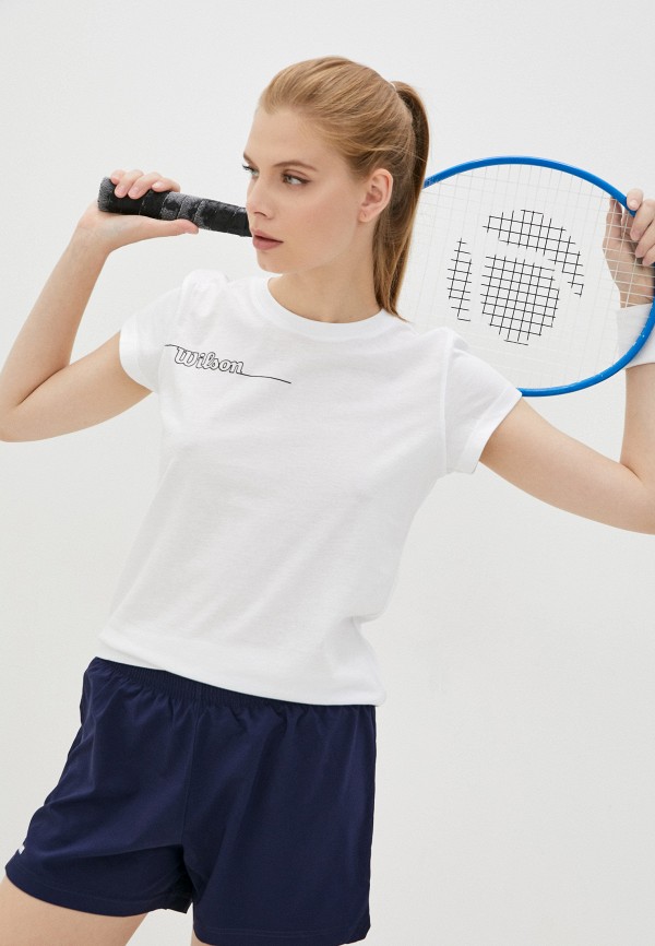 женская спортивные футболка wilson, белая