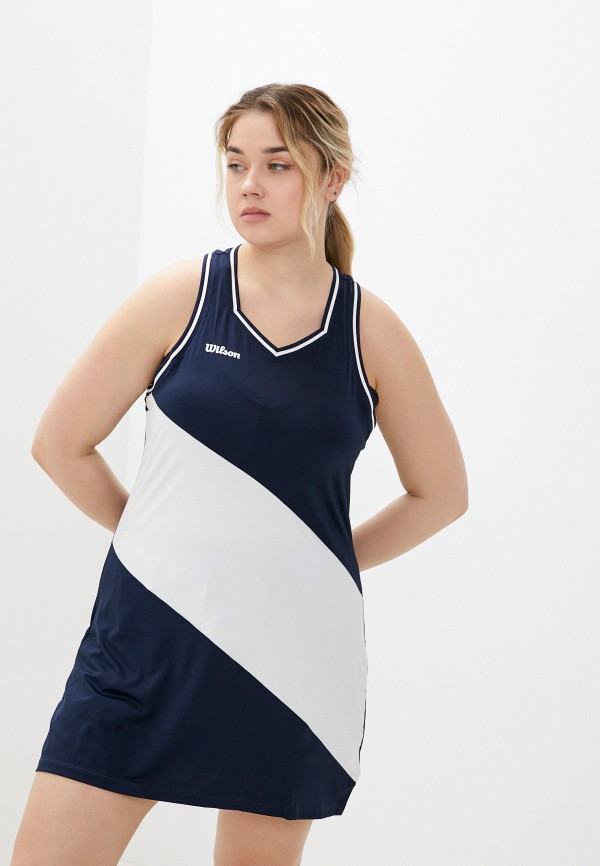 женское спортивные платье wilson, синее