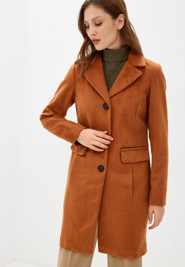 женское пальто zabaione, коричневое