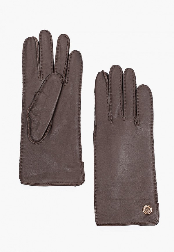 женские перчатки fabretti, коричневые