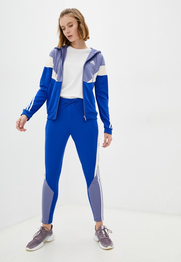 женский спортивный костюм adidas, синий