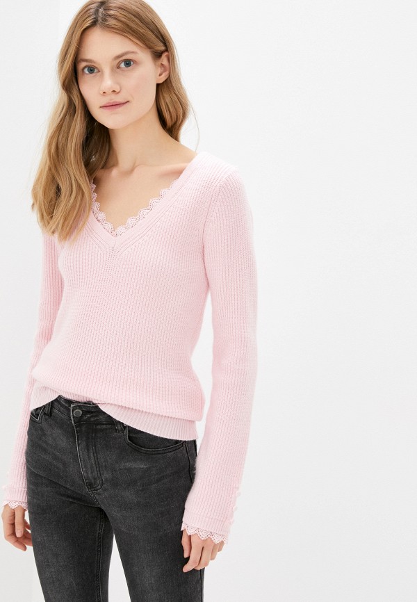 женский пуловер william de faye, розовый