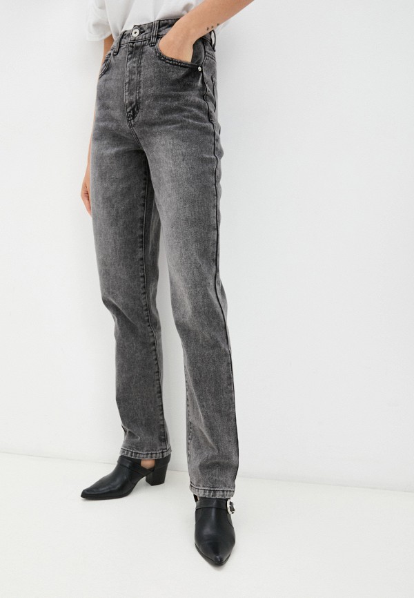 женские прямые джинсы befree, серые
