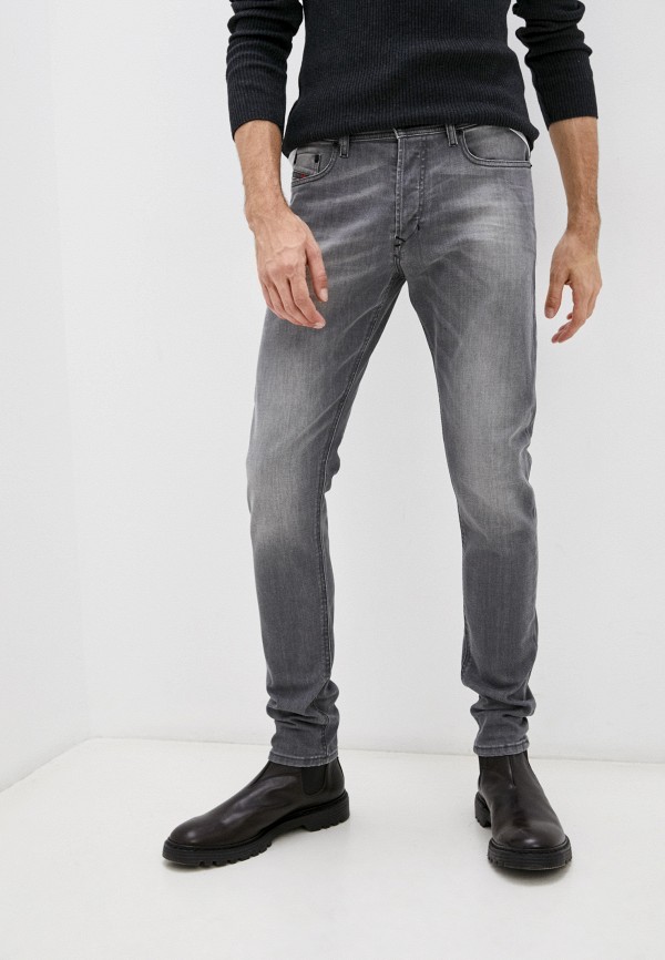 мужские зауженные джинсы diesel, серые