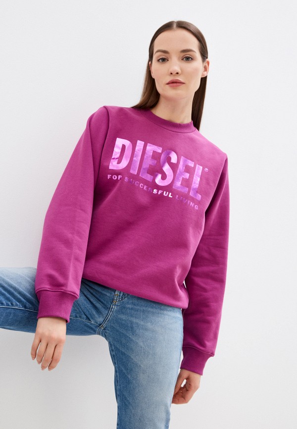 женский свитшот diesel, фиолетовый