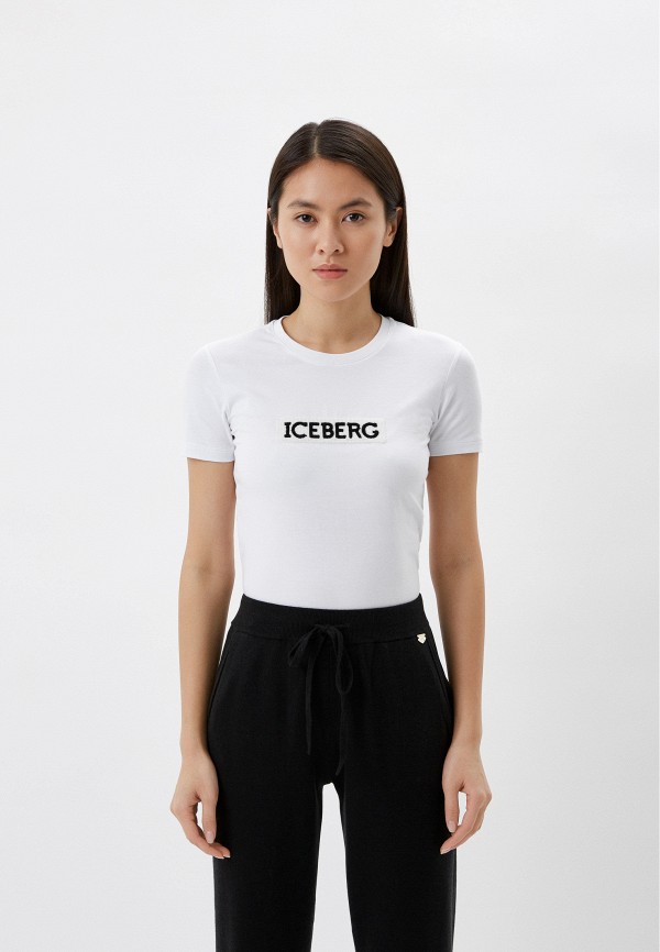 женская футболка iceberg, белая
