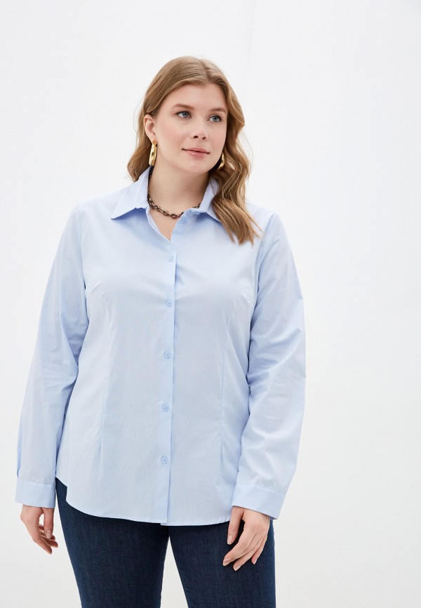 женская рубашка с длинным рукавом kitana by rinascimento, голубая