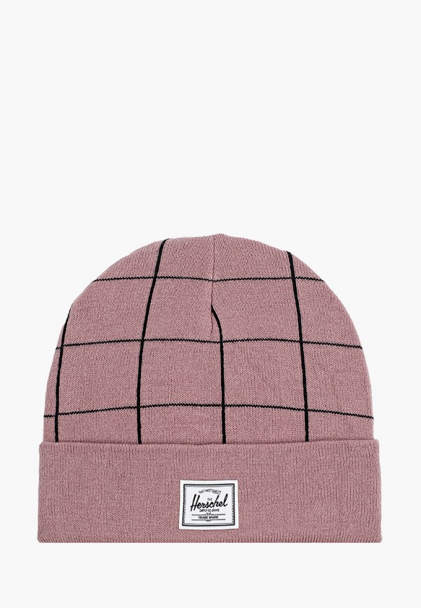 женская шапка herschel supply co, розовая