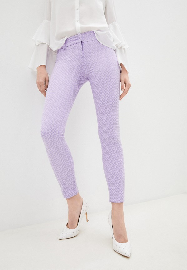 женские повседневные брюки patrizia pepe, фиолетовые