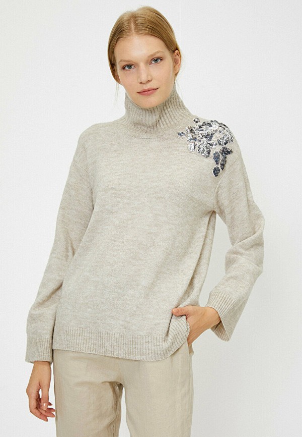женский свитер koton, бежевый