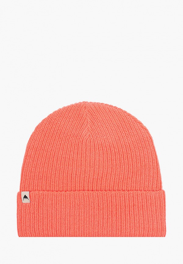 женская шапка burton, оранжевая
