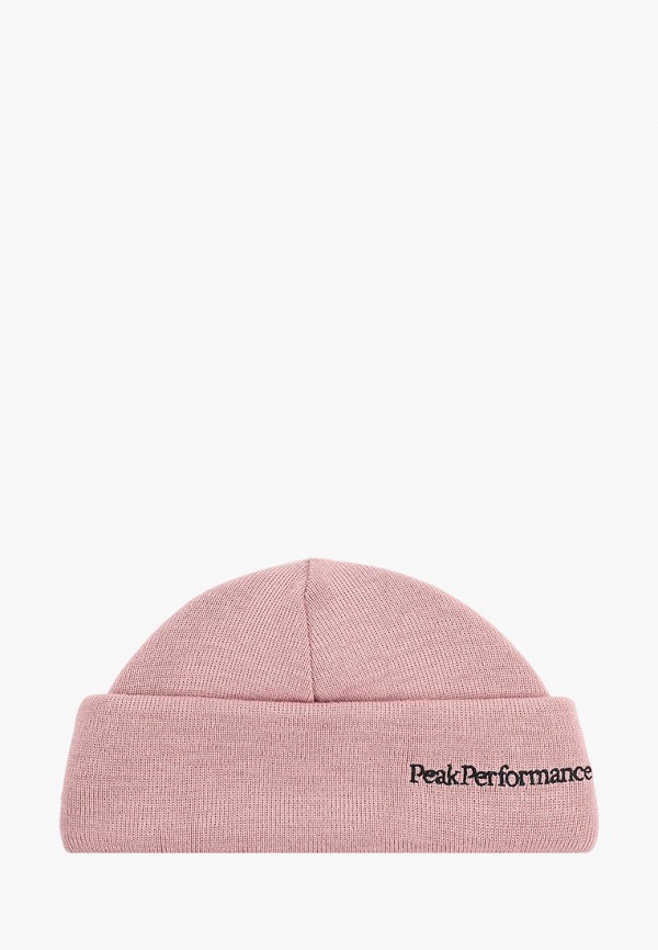 женская шапка peak performance, розовая