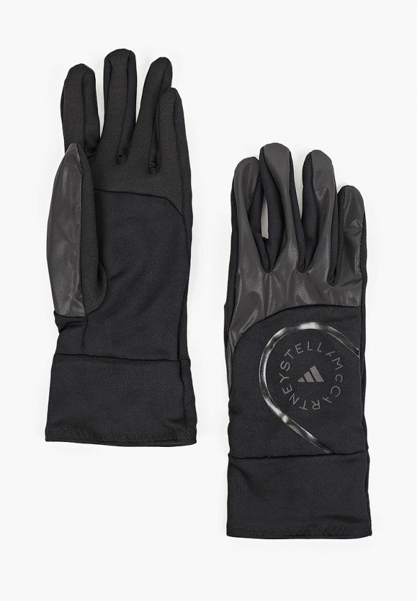 женские перчатки adidas by stella mccartney, черные