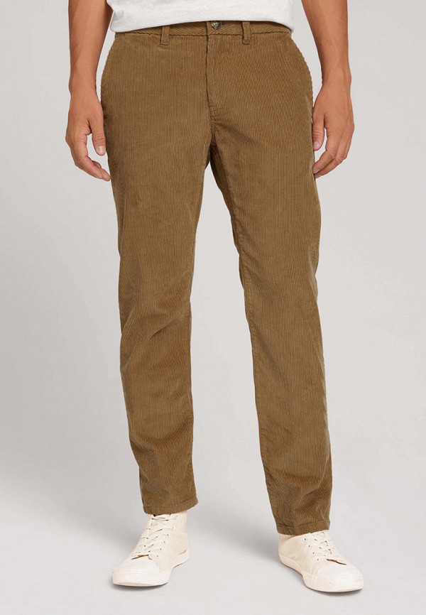 мужские повседневные брюки tom tailor, коричневые