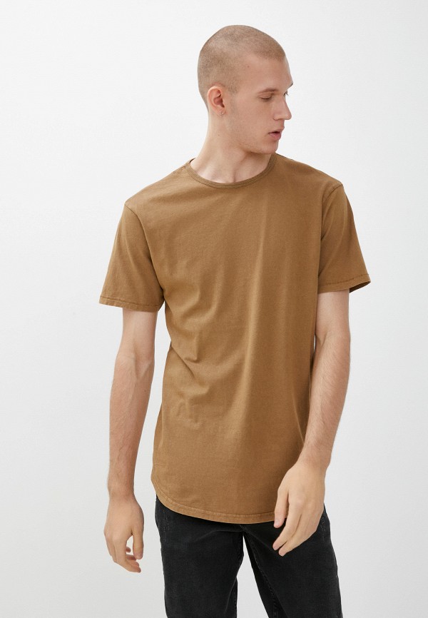 мужская футболка с коротким рукавом cotton on, коричневая