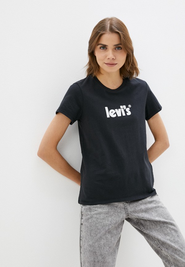 женская футболка levi’s®, черная