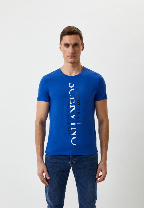 мужская футболка scervino street, синяя