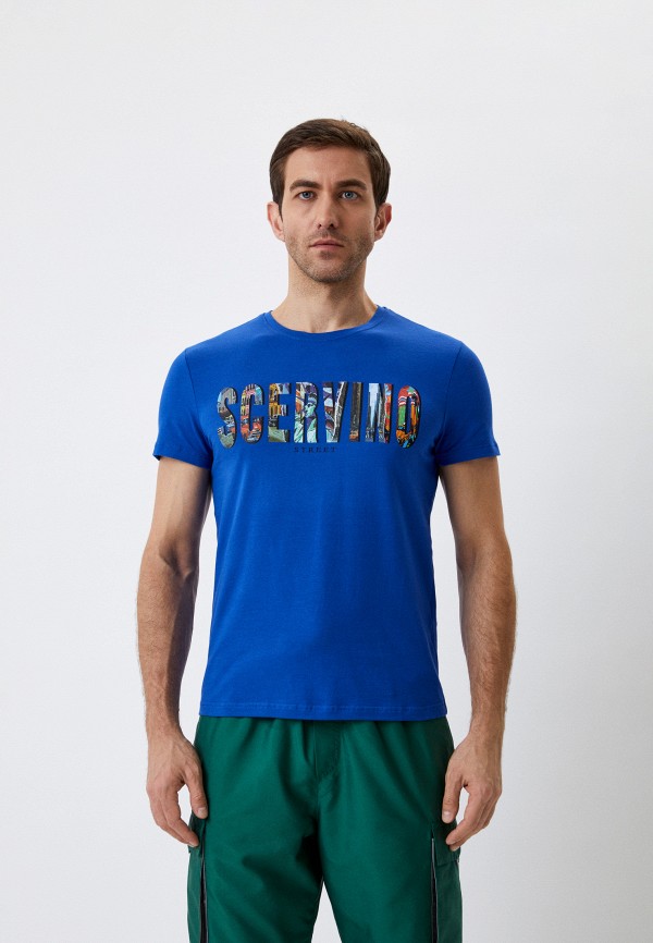 мужская футболка scervino street, синяя