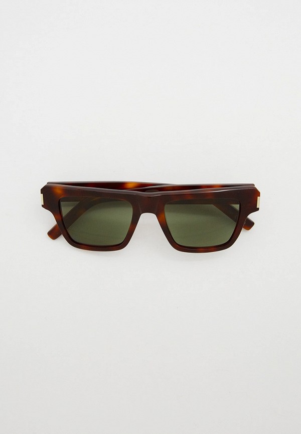 мужские солнцезащитные очки saint laurent, коричневые
