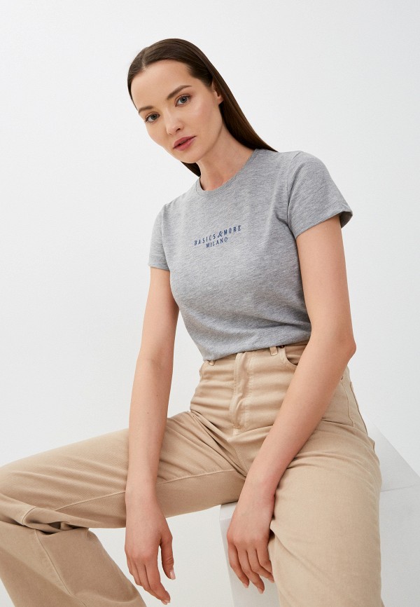 женская футболка basics & more, серая