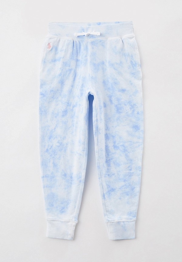 спортивные брюки polo ralph lauren для девочки, голубые
