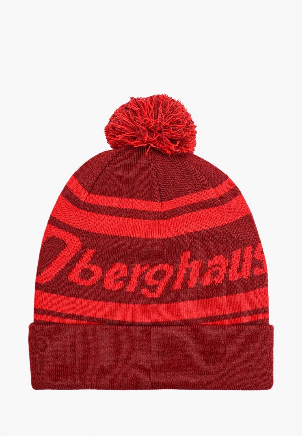женская шапка berghaus, бордовая