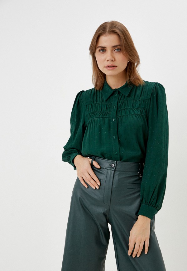женская блузка naf naf, зеленая
