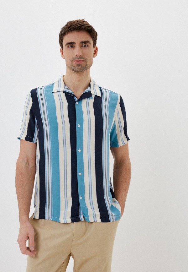 мужская рубашка с коротким рукавом topman, разноцветная