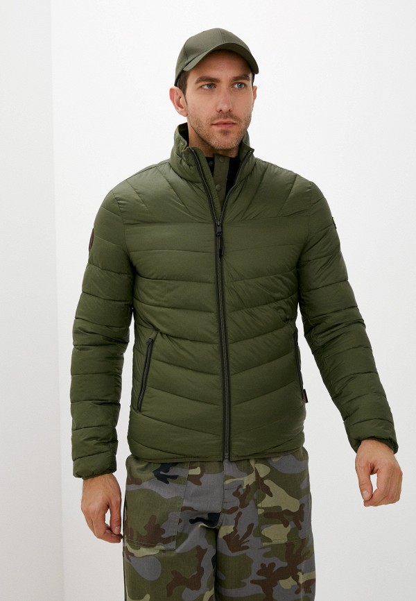 мужская куртка napapijri, зеленая