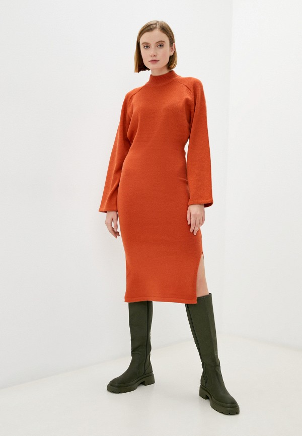 женское платье zibi london, оранжевое