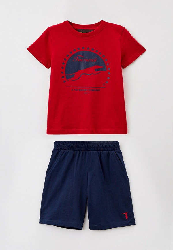 футболка trussardi junior для мальчика, разноцветная