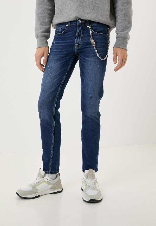 мужские зауженные джинсы miguel bharross, синие