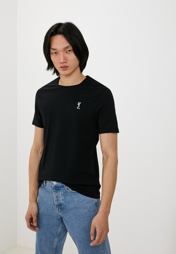 мужская футболка с коротким рукавом religion, черная