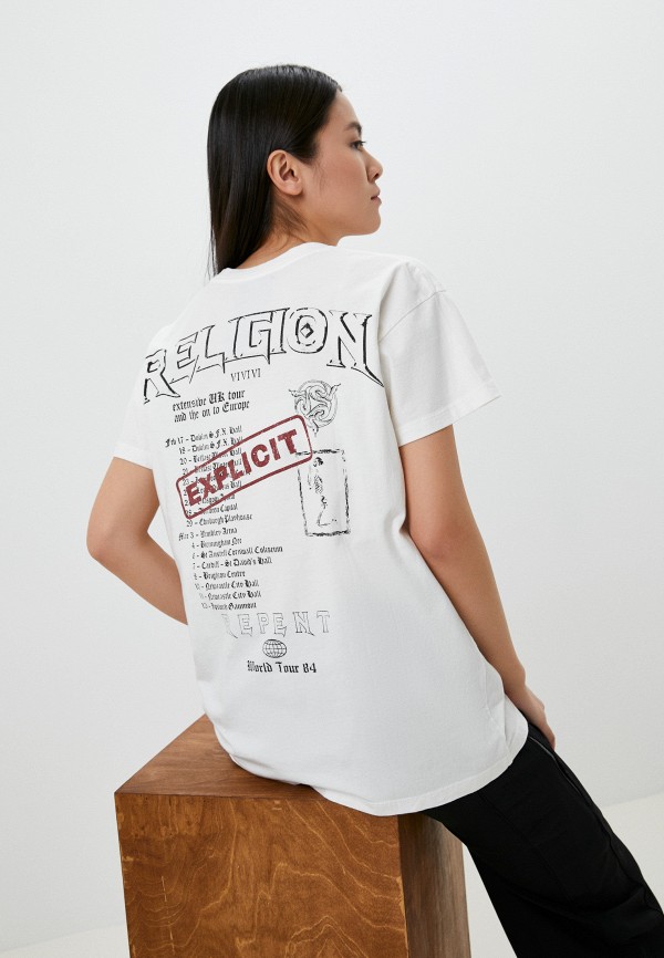 женская футболка religion, бежевая