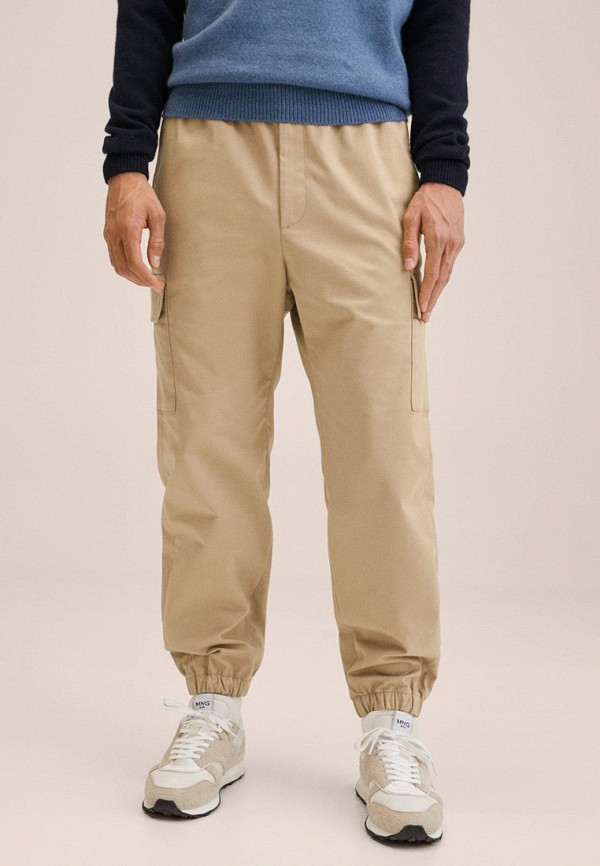 мужские брюки mango man, бежевые