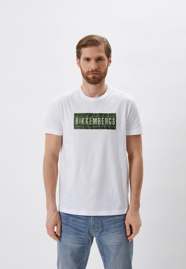 мужская футболка bikkembergs, белая