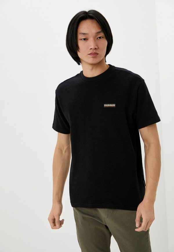 мужская футболка napapijri, черная