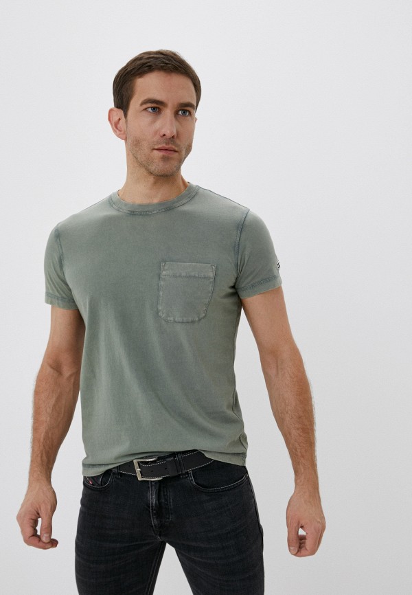 мужская футболка с коротким рукавом diesel, хаки