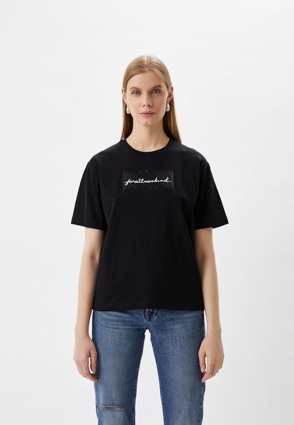 женская футболка 7 for all mankind, черная