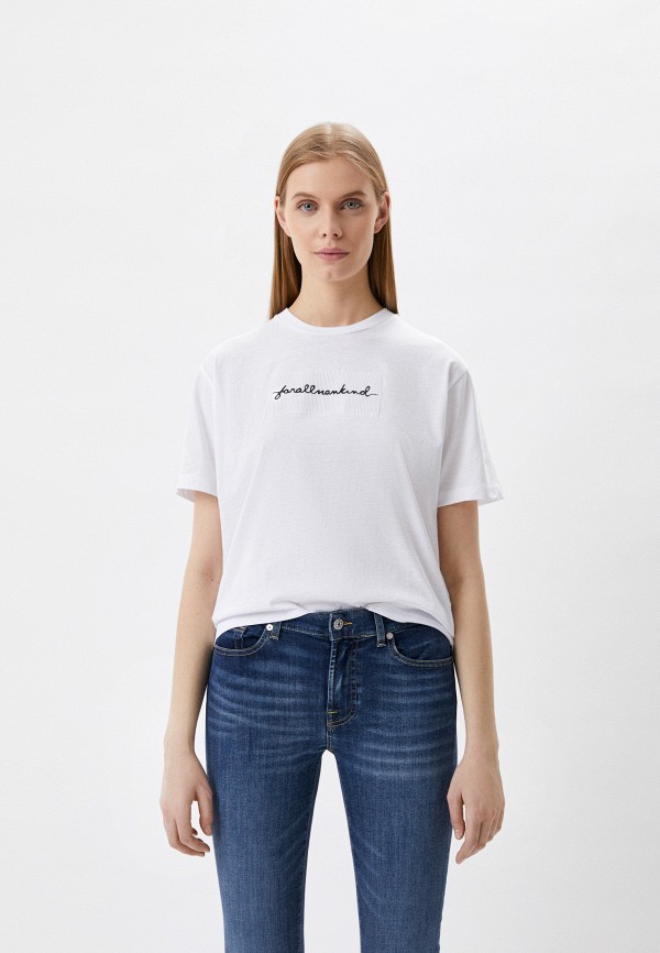 женская футболка 7 for all mankind, белая