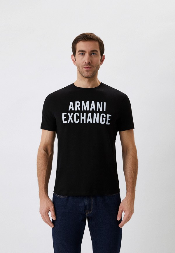 мужская футболка armani exchange, черная