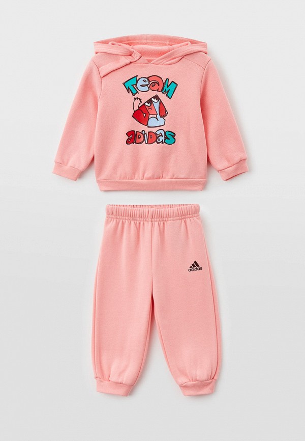 спортивный костюм adidas для девочки, розовый