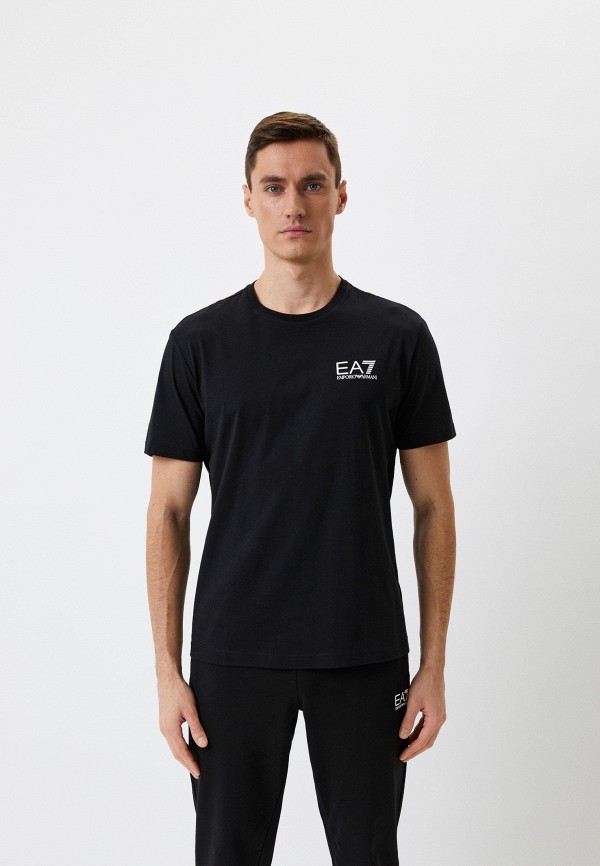 мужская футболка ea7, черная