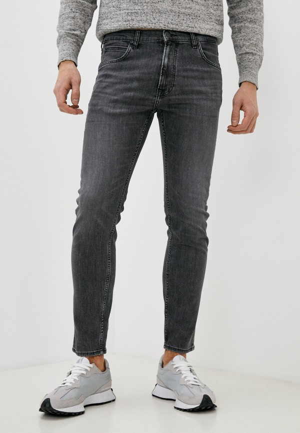 мужские зауженные джинсы lee, серые