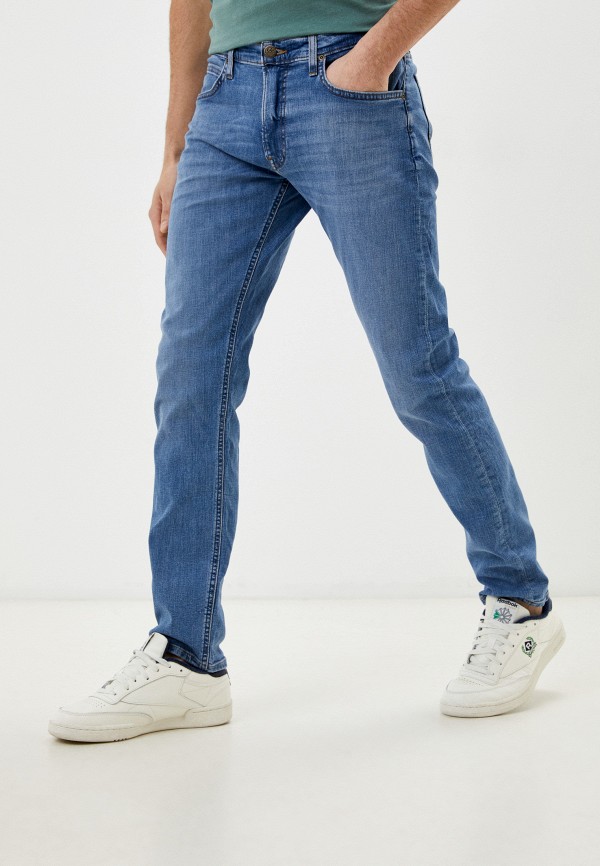 мужские прямые джинсы lee, голубые