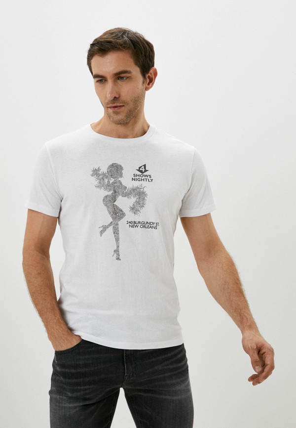мужская футболка с коротким рукавом replay, белая