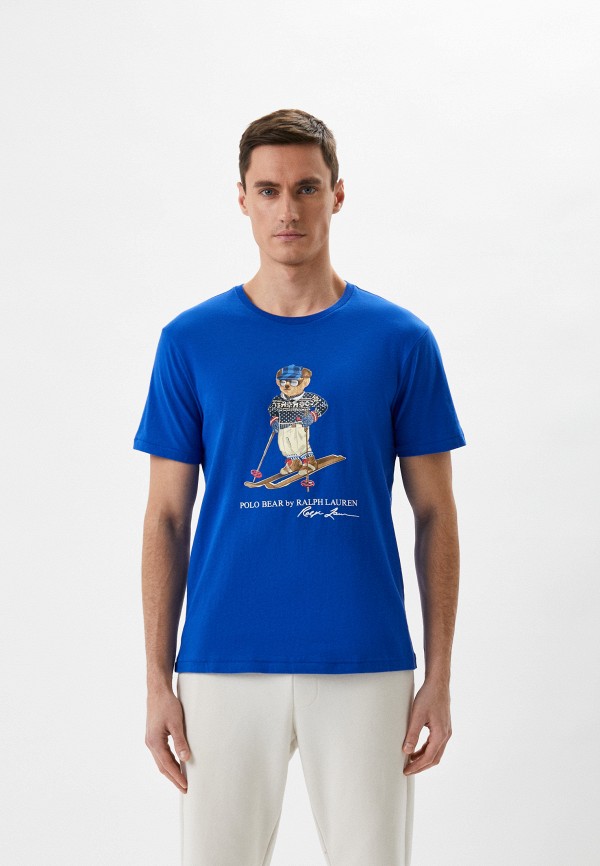 мужская футболка polo ralph lauren, синяя