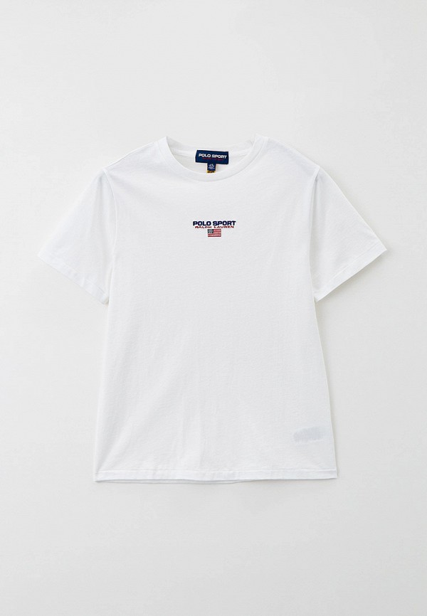 футболка с коротким рукавом polo ralph lauren для мальчика, белая