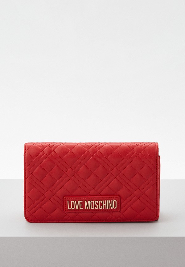женская сумка love moschino, красная