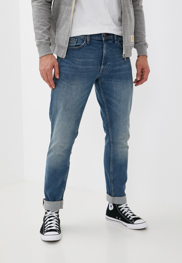 мужские зауженные джинсы blend, синие